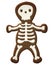 Isolated Skeleton Halloween cookie