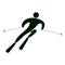 Isolated slalom icon.