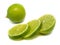 Isolated sliced lime