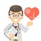 Isolated smiling cardiologist.