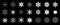 Isolated Snowflake Collection. Full vector Illustration