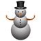 Isolated snowman emoji