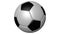 Isolated soccer ball revolves around its axis on a white transparent background, 3d rendering, Seamless loop, Alpha channel
