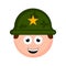 Isolated soldier avatar cartoon