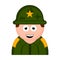 Isolated soldier avatar cartoon