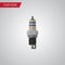 Isolated Spark Plug Flat Icon. Spare Parts Vector Element Can Be Used For Spark, Plug, Combustion Design Concept.