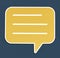 Isolated speech bubble message icon