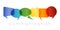 Isolated Speech bubble with rainbow colors. Communication and network concept. Text communication. Online community. Friends chatt