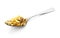 Isolated Spoon With Breakfast Corn Flake Cereal