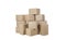Isolated stack carton boxes on white