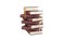 Isolated stack of hardcover books on white background