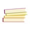 Isolated stacked books icon