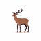 Isolated Stag Icon Bold Character Design For Minimalist Compositions