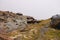 Isolated stones in the Alps Peio, Trentino, Italy