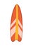 Isolated striped surfboard vector design