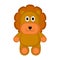 Isolated stuffed lion toy icon