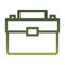 Isolated suitcase bag gradient style icon vector design