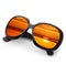 Isolated sunset sunglasses in white background