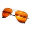 Isolated sunset sunglasses in white background