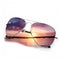 Isolated sunset sunglasses in white background