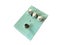 Isolated surf green stompbox electric guitar effect for studio and stage performed on white background with clipping path.