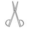 Isolated surgical scissors icon