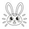 Isolated surprised rabbit cartoon avatar Vector