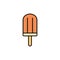 Isolated sweet popsicle icon fill design