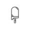 Isolated sweet popsicle icon line design