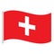 Isolated Swiss flag