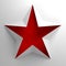 Isolated symbolic red star