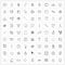 Isolated Symbols Set of 81 Simple Line Icons of lab, nuclear, mobile , bone, medical