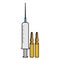 Isolated syringe and ampoules