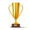 Isolated tall goblet for award ceremony. 3d cup