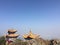 Isolated temple in the mountains