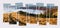Isolated ten frames collage of picture of fantastic autumn landscape of Carpathian mountains.