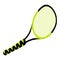 Isolated tennis racket on white background