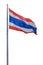 Isolated Thailand Flag in the Wind