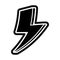 Isolated thunder icon dotted sticker
