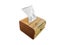 Isolated tissue box with paper, perspective view