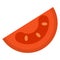 Isolated tomato cut icon
