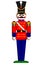 Isolated toy wooden soldier