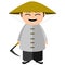 Isolated traditional asian cartoon character
