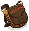 Isolated traditional leather carriel bag from Colombia, Vector illustration