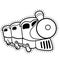 Isolated train dotted sticker