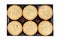 Isolated tray of christmas mincemeat pies