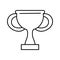 Isolated trophy icon. Winners cup