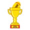 Isolated trophy icon. Winners cup