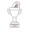 Isolated trophy icon. Winners cup