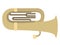 Isolated tuba icon. Musical instrument